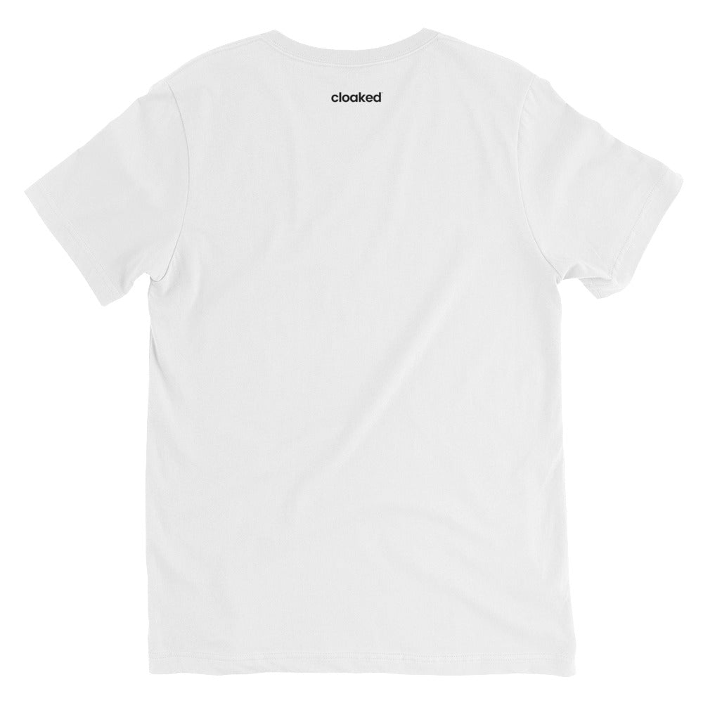 Unisex V-Neck Tee | Embroidered Dark Logo