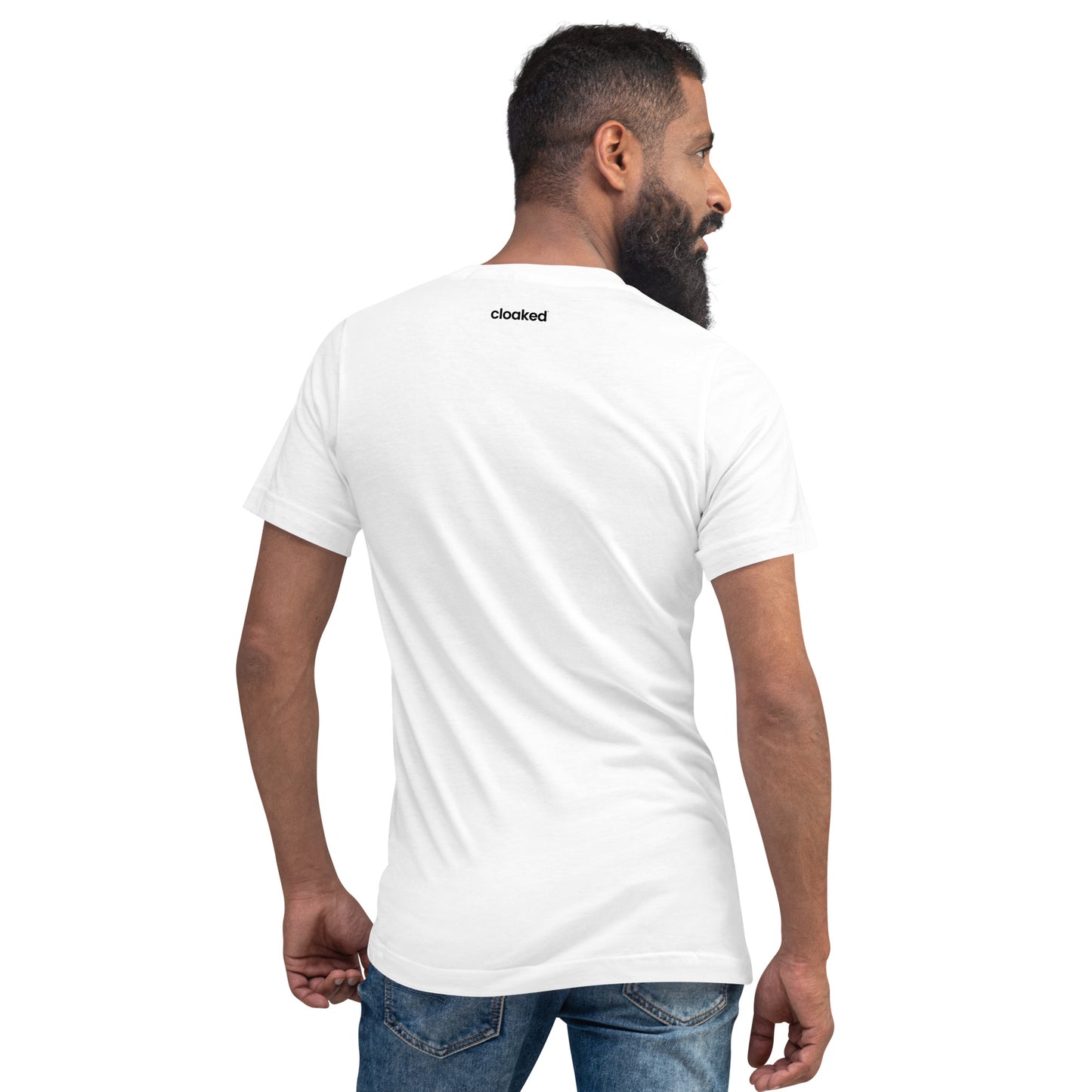 Unisex V-Neck Tee | Embroidered Dark Logo