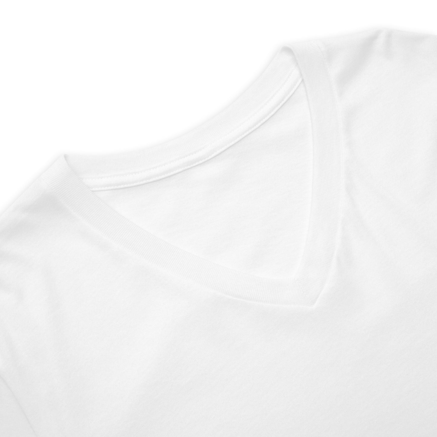 Unisex V-Neck Tee | Embroidered Dark Logo